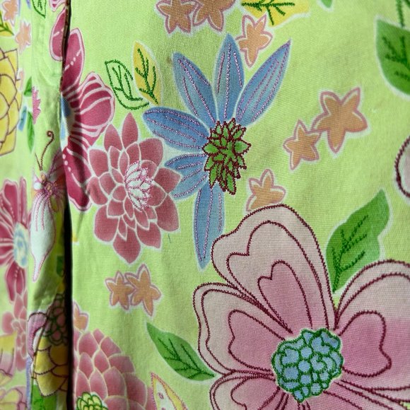 Talbots Easter Colorful Floral Print Stretch Size 8‎ - Picture 2 of 7